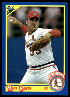 1990 Score Baseball Card Matt Kinzer Rookie St. Louis Cardinals #628 - Image 1 of 2