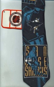 Nueva corbata de tiburones San Jose de Ralph Martin 1993 (NUEVA CON ETIQUETAS) - Imagen 1 de 1