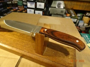 BROWNING CUTLERY 8.13" FIXED BLADE KNIFE 440 S.S BLADE BIRCHWOOD HANDLE AWESOME - Picture 1 of 12