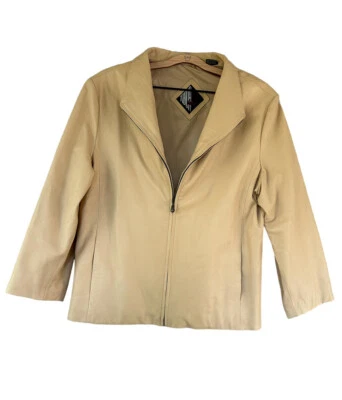 Tibor Leathers Vintage Leather Zip Up Jacket Women’s Size XL - Image 1 of 4