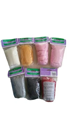 Clover Natural 100 % Wool Roving For Needle Felting 6 Colors / 7 Packs 0.7 Oz ea - Image 1 of 4