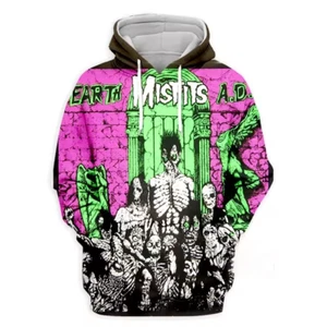 Misfits Earth A.D. Wolfs Blood Album Punk Rock Band All Over Print Hoodie 3D - Picture 1 of 4