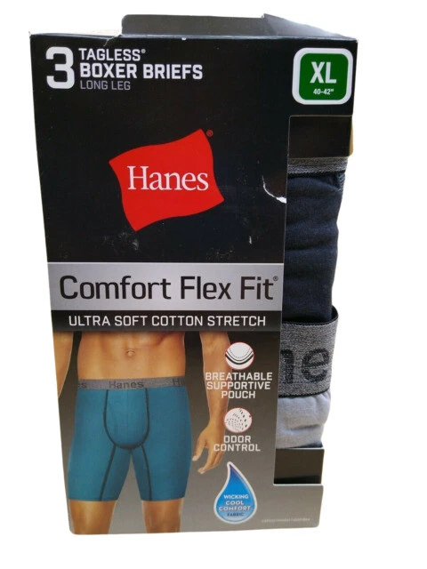 Hanes Comfort Flex Men's Long Leg Boxer Briefs - CFFLC3 (3 Pack)