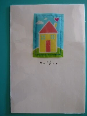 Tarjeta de felicitación de cumpleaños para madre con adorno de tela sello Foto 1 de 3