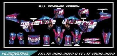 Graphic Kit Vinyl Wrap Decals motocross 2019 2023 HUSQVARNA FE TE FC TC MX - Image 1 of 4