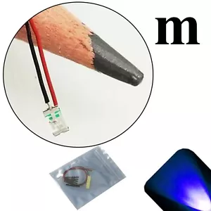 100 x 12v 1206 3216 Blue SMD LED Pre-Wired Light Soldered Leads 9v 18v 6v 5v 18v - Picture 1 of 4