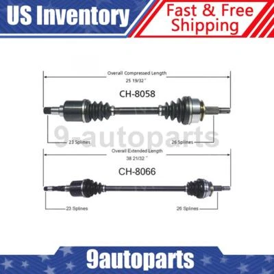 Juego de 2 juntas CV eje delantero izquierdo y derecho para Dodge 400 1982 1983 Foto 1 de 3