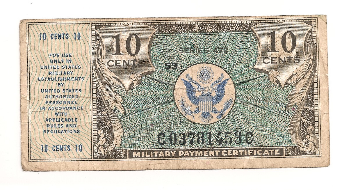 アメリカ - MPC 軍事支払い証明書 $10 ドルシリーズ 641 $10 US Military Payment Certificates for sale | eBay