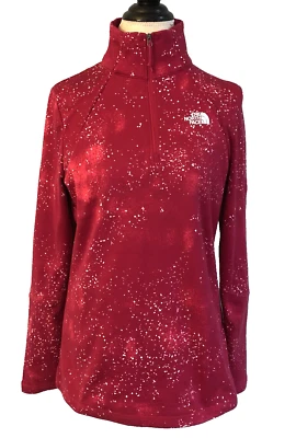 Camiseta para correr The North Face para mujer talla grande rosa Galaxy Splatter 1/4 cremallera Foto 1 de 4