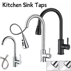 360° Kitchen Sink Mixer Taps Pull Out Spout Spray Single Lever Modern Mono Tap - Picture 1 of 20