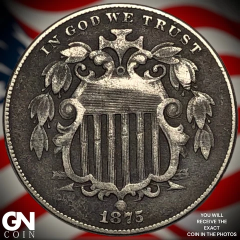 1875 Shield Nickel  Q7151 Cover