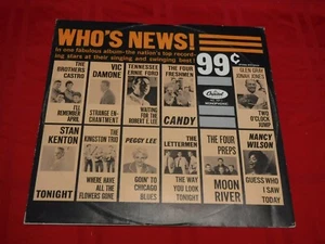 Who's News! 1962 Mono Compilation LP Capitol NP-1 Damone Kingston Trio Wilson - Imagen 1 de 8