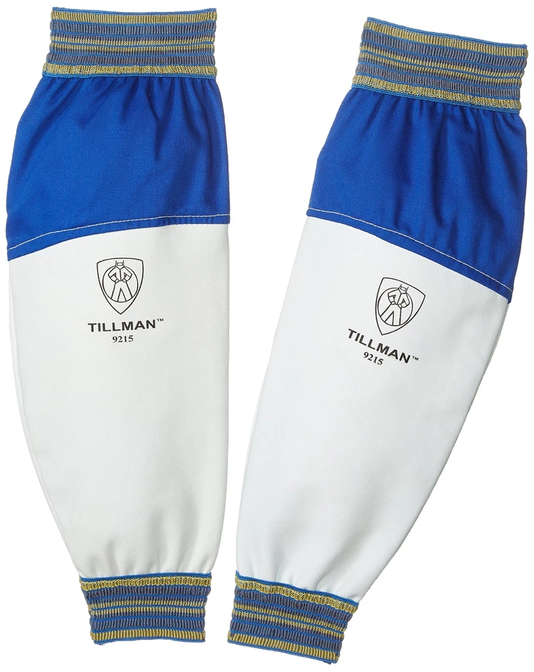 9215 Piel de cabra/fr Cuero Piel de cabra y algodón Mangas de soldadura protectoras 1 parwhit Foto 1 de 1