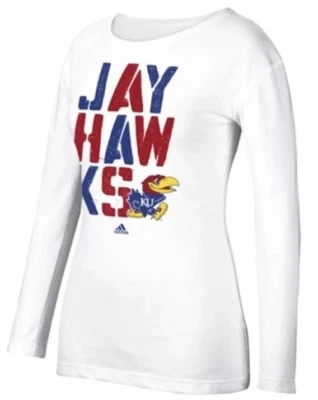 Adidas Women’s Kansas Jayhawks Basketball Long Sleeve Stack Jersey Shirt XL - Image 1 of 4
