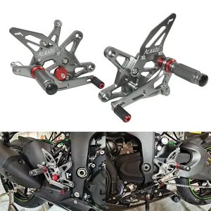 Grigio pedane arretrate regolabili rearset per KAWASAKI ZX-6R ZX636 2024-2025 - Picture 1 of 10