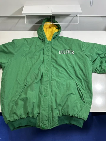 vintage celtics starter jacket green with yellow Inner- lining. 1990’s Y2K   XL Cover
