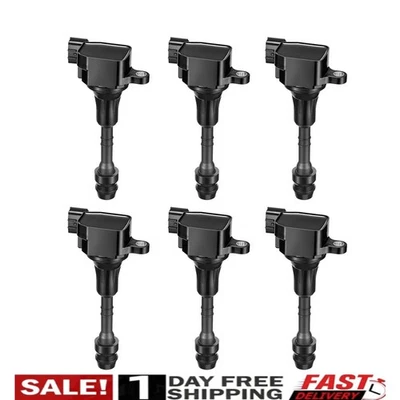 6 Ignition Coil Pack For Infiniti FX35 M35 G35 Coupe 3.5L V6 2004 2005 2006 2007 - Image 1 of 4