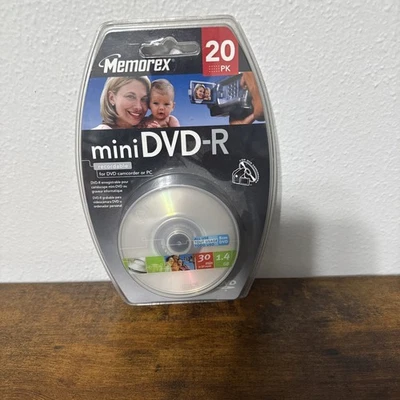 Memorex MINI DVD-R 1.4 GB 30 Min Single Sided 20 Pack New Sealed  - Image 1 of 4