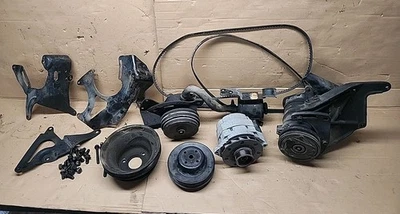 BBC 454 Chevy ALL BRACKETS PULLEYS Power Steering Pump Alternator AC Compressor - Image 1 of 4