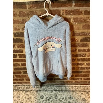 Sanrio Cinnamoroll Fuzzy Fleece Hoodie Blue Kawaii Cute Character Kawaii Sz XXL - Photo 1/4