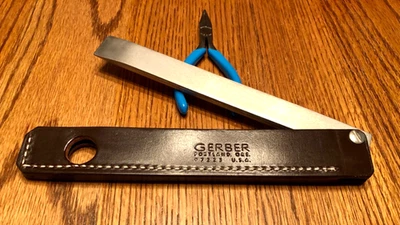 Cuchillo plegable vintage Gerber Chisel Point 97223 afilado 8” afilado ¡¡NUNCA USADO!!! Foto 1 de 4