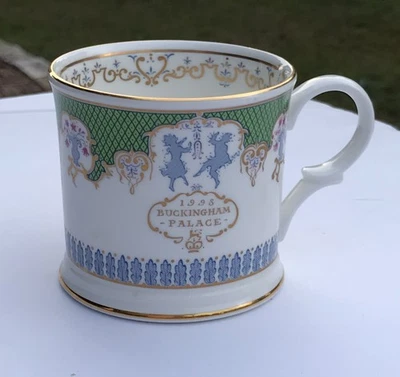 Taza Anual Palacio de Buckingham 1998 Rara Colección Real Verde Salón Reino Unido Foto 1 de 4