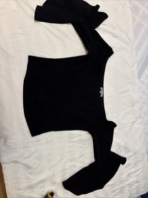 Blusa mujer charlotte russe negra manga 3/4 talla s Foto 1 de 3