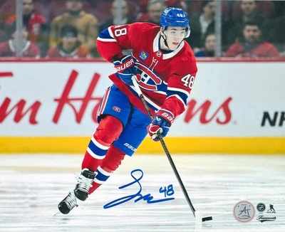 Lane Hutson Signed 8x10 Photo Unframed Montreal Canadiens Action-H Foto 1 de 2