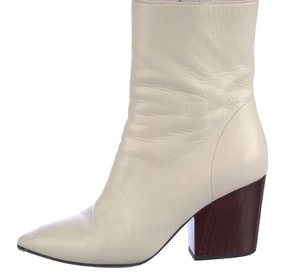 Botines IRO Paris Cuero Blanco Talla 37 US 6.5 Foto 1 de 4