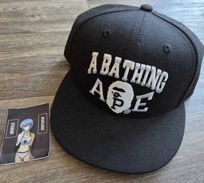 New Era X A Bathing Ape Bape 9Fifty Strapback Hat Cap Black Camo Rare - Image 1 of 4