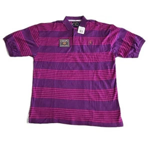 NWT VTG Chaps Ralph Lauren Short Sleeve Rugby Striped Shirt Mens Large Polo  - Picture 1 of 12