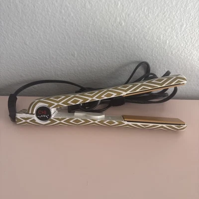 "Placa de pelo CHI Glitter dorado y blanco 1"" placas de cerámica plancha" Foto 1 de 4