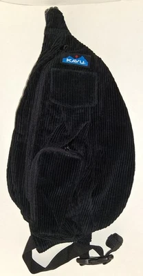 Bolso KAVU Mini Cuerda Pana Negro Sling Pack - Nuevo Foto 1 de 4