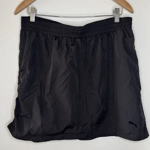 Puma Black Active Minirock mit seitlicher Raffung Damen LARGE sportlich Streetwear EU - Bild 1 von 4