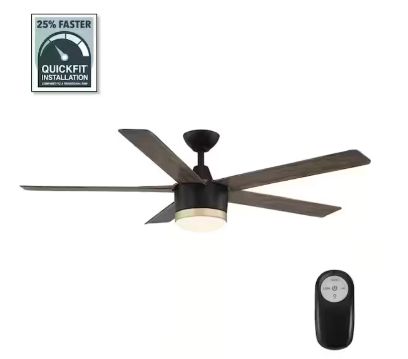 Home Decorators Collection Merwry 56 in. Integrated LED Indoor Matte Black - Image 1 of 1