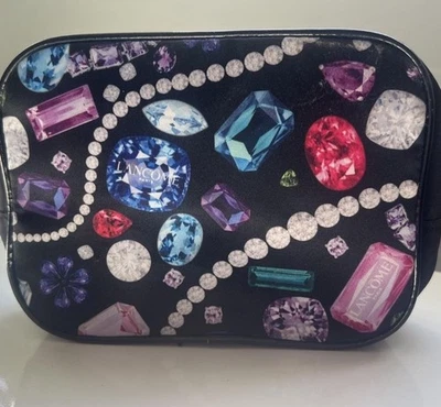NUEVO Bolso de Maquillaje Lancome Carry Todo Pequeño Estampado de Piedras Preciosas Forrado con Cosméticos Foto 1 de 4