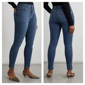 Jeans skinny Good American Good Legs vita alta blu830 donna taglie forti 24 - Foto 1 di 12