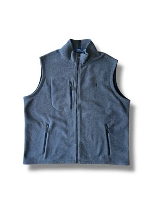 Polo Ralph Lauren Performance Vest Men Size 2XB Brushed Fleece Zip Outdoor Grey - Image 1 of 4
