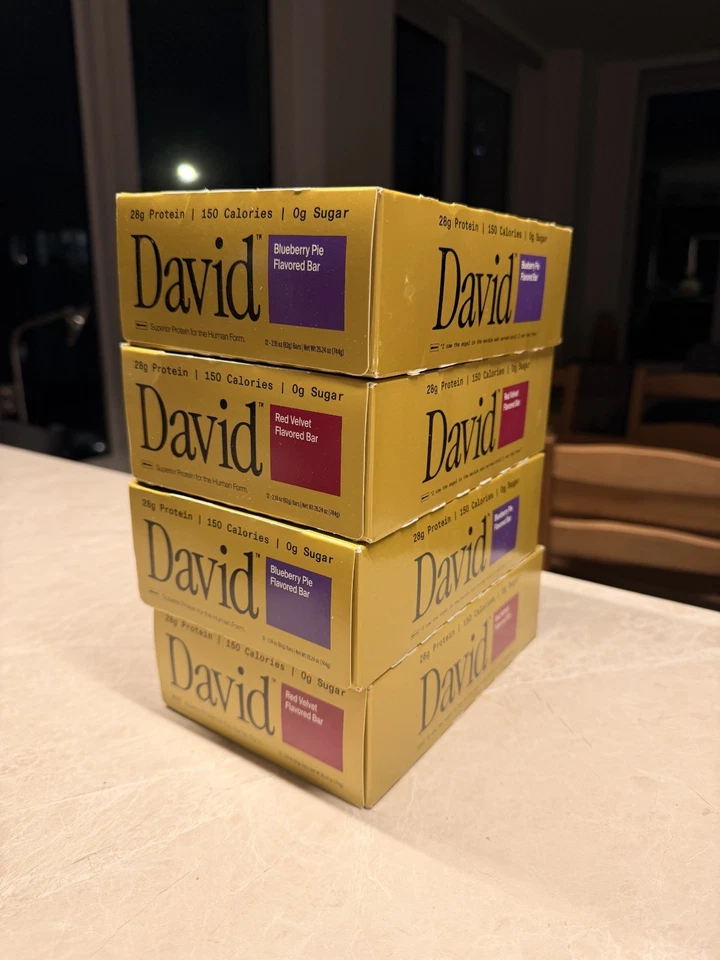 david protein bars 4x 12-Pack Boxes UNOPENED - Image 1 of 1