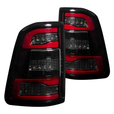 Luces traseras LED de fibra óptica negras/humo Recon 264338BK - Foto 1 de 3