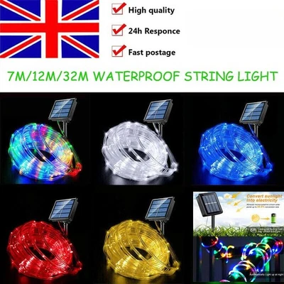 Led Solar Rope String Fairy Lights Strip Waterproof Outdoor Garden Patio Decor - Image 1 of 4