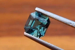 Piedra preciosa suelta natural certificada azul verde paraiba Turmaline Asscher 10+ quilates - Imagen 1 de 5