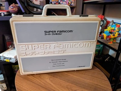 Estuche de almacenamiento Super Famicom / SNES Nintendo Japón gris caja de transporte Foto 1 de 3