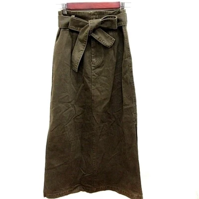 Falda Snidel Denim Apretada Maxi Cintura Marca 1 Caqui RT Cintura: Aproximadamente 62 cm Usada 42c19d Foto 1 de 4