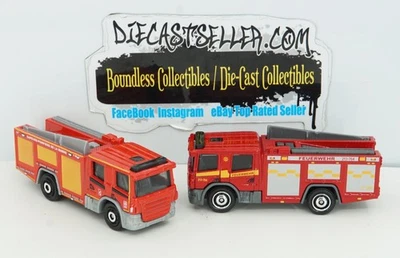 MATCHBOX  SCANIA P 360 FIRE TRUCKS 2018 RED MBX RESCUE 2023 EUROPEAN HIGHWAYS - Image 1 of 2