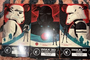 Star Wars Rogue One IMAX Ticket Movie Poster Complete 3  Set Andor  Stormtrooper - Picture 1 of 6