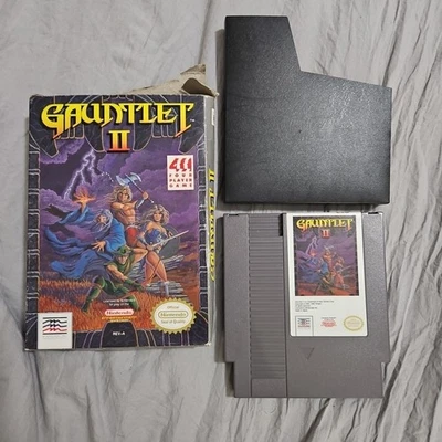 NES Gauntlet II Nintendo Entertainment System VGC Cart Sleeve & Damaged Box Only - Image 1 of 4