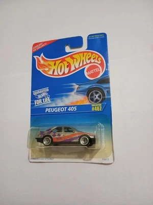 Peugeot 405 1996 HotWheels Collector Series plateado hecho en China con abolladuras y desgaste Foto 1 de 2