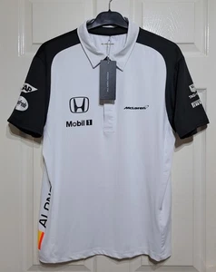 Polo McLaren Honda Alonso F1 Team 2015 para hombre talla M oficial blanco nuevo con etiquetas - Imagen 1 de 12