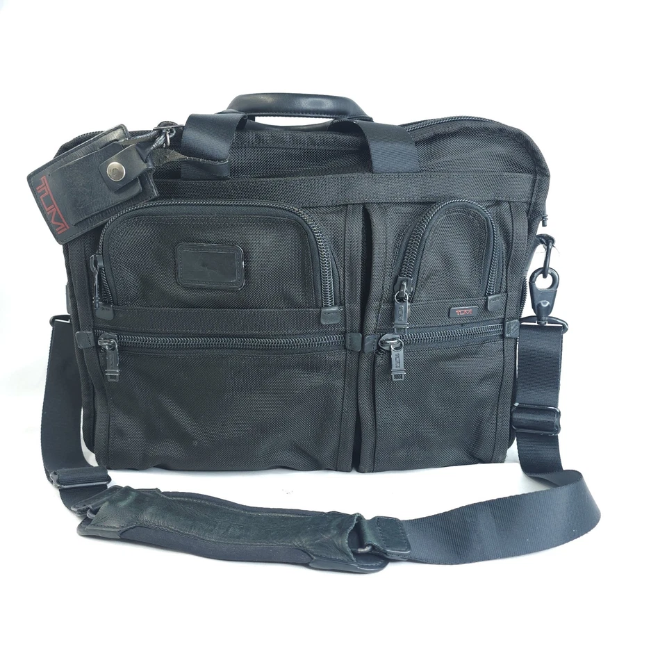 TUMI Alpha 26160DH Black Ballistic Nylon Expandable Organizer Laptop Briefcase - Image 1 of 4